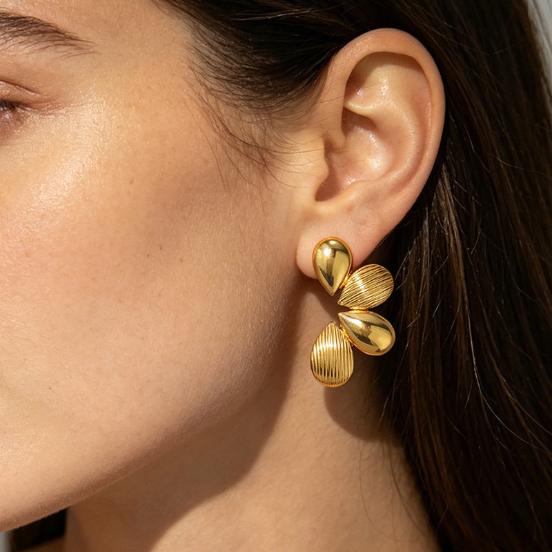 Womens Floral Fashion Stainless Steel Earrings for Every Occasion