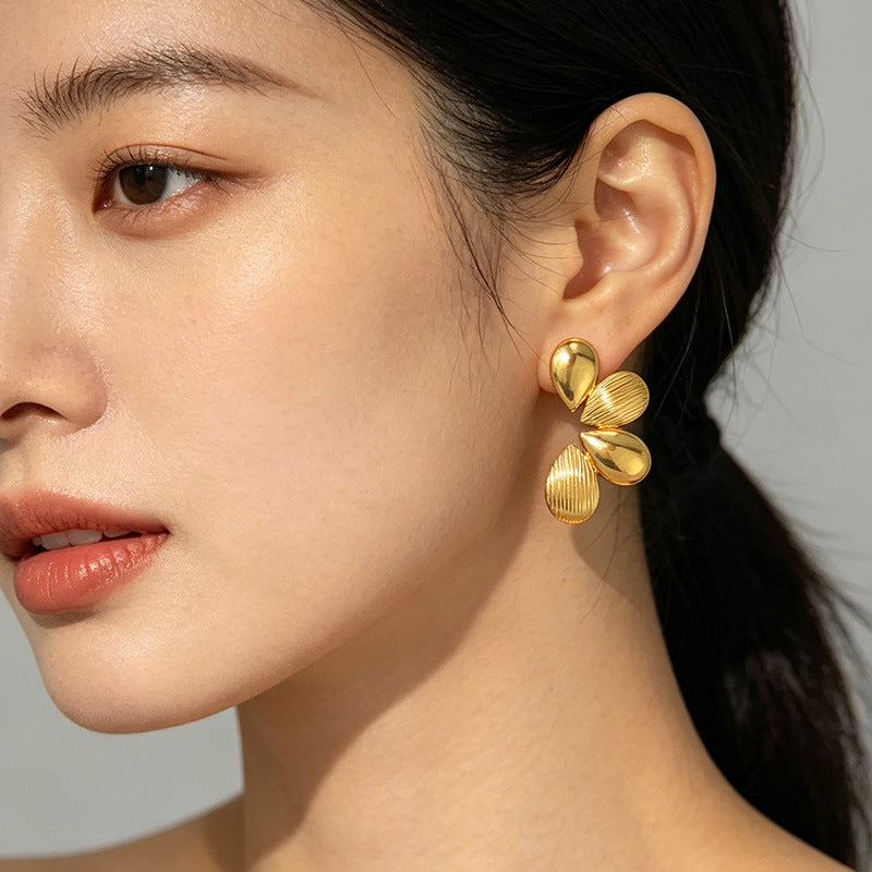 Womens Floral Fashion Stainless Steel Earrings for Every Occasion