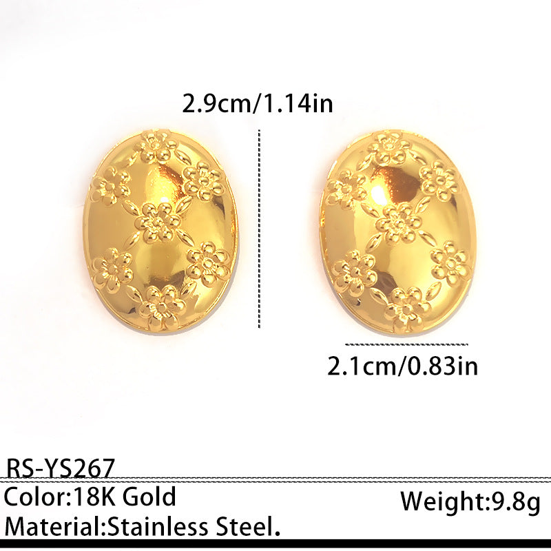 Simple and Elegant Round Titanium Steel Stud Earrings