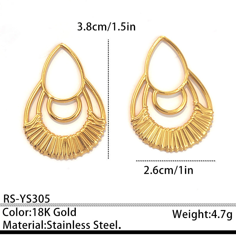 Simple and Elegant Round Titanium Steel Stud Earrings