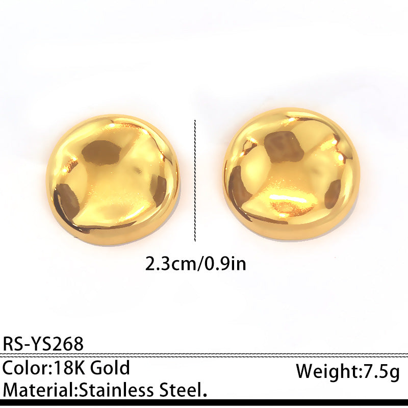 Minimalist Teardrop-shaped Titanium Steel Stud Earrings