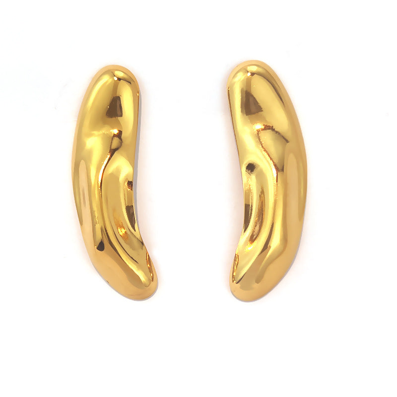 Minimalist Teardrop-shaped Titanium Steel Stud Earrings