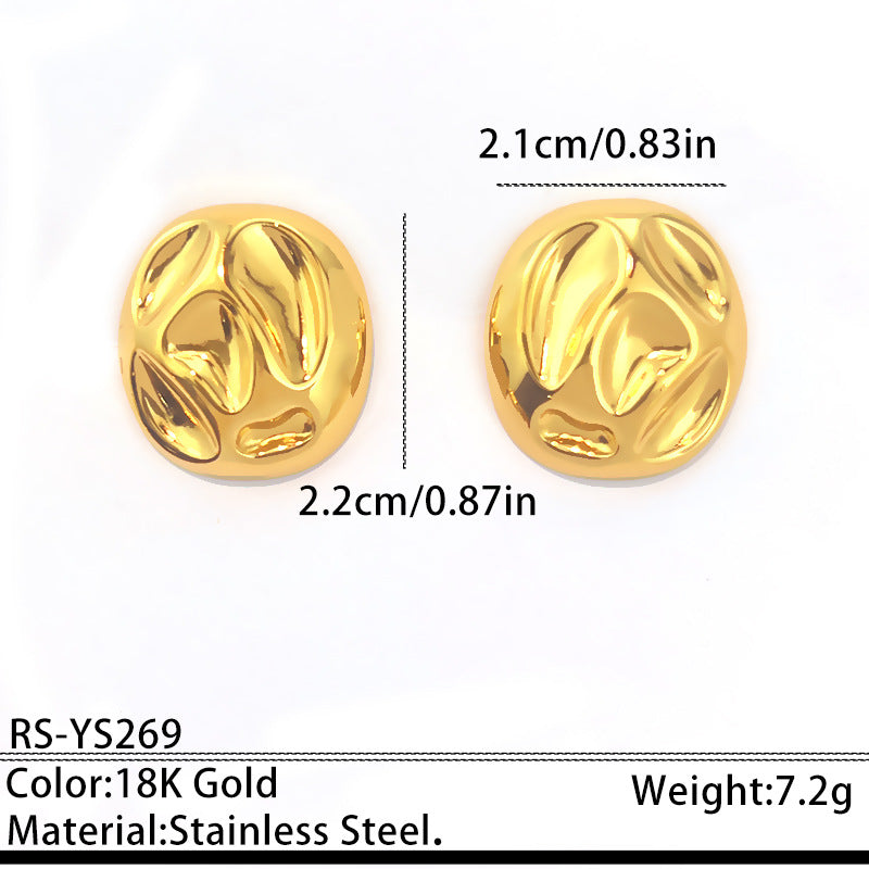 Minimalist Teardrop-shaped Titanium Steel Stud Earrings
