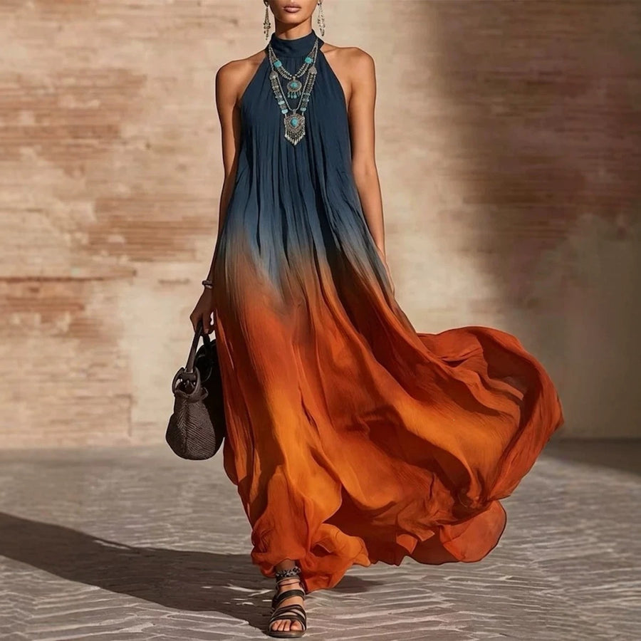 Gradient Color Maxi Skirt for Women - Stylish & Comfortable