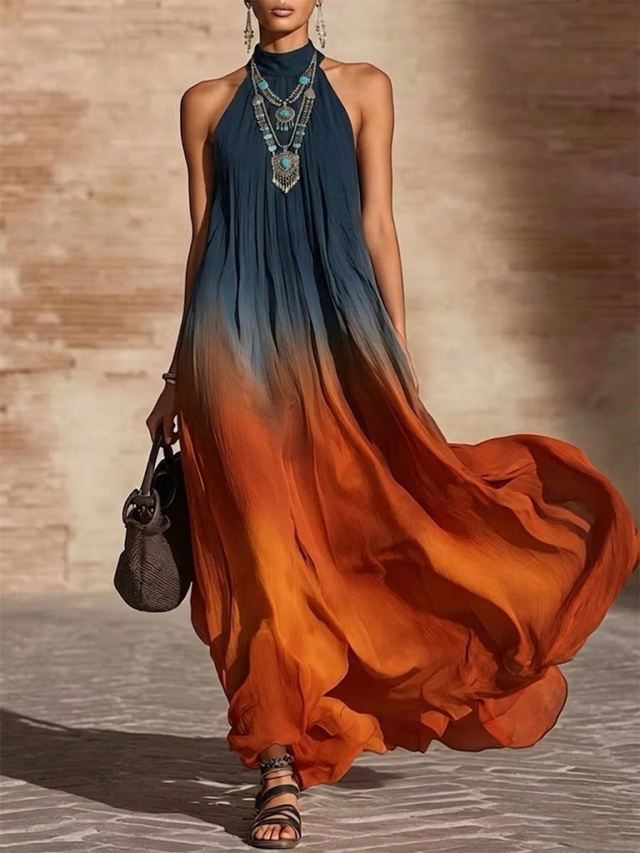 Gradient Color Maxi Skirt for Women - Stylish & Comfortable