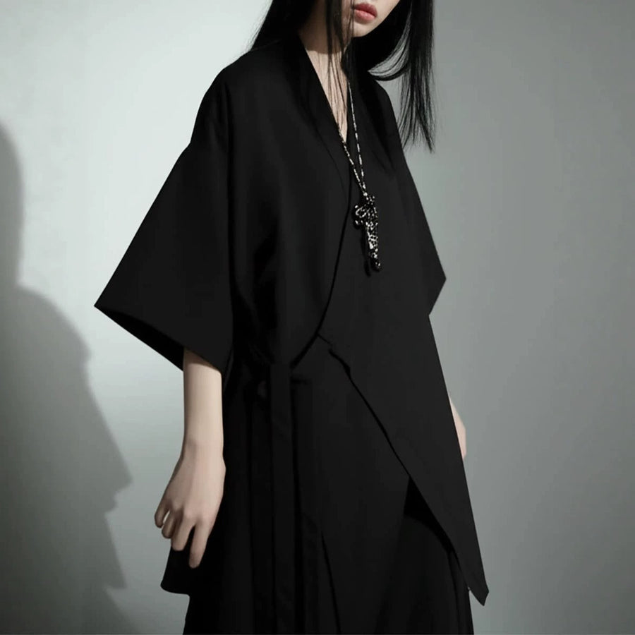 Neutral-style Niche-design Belted Trench Coat
