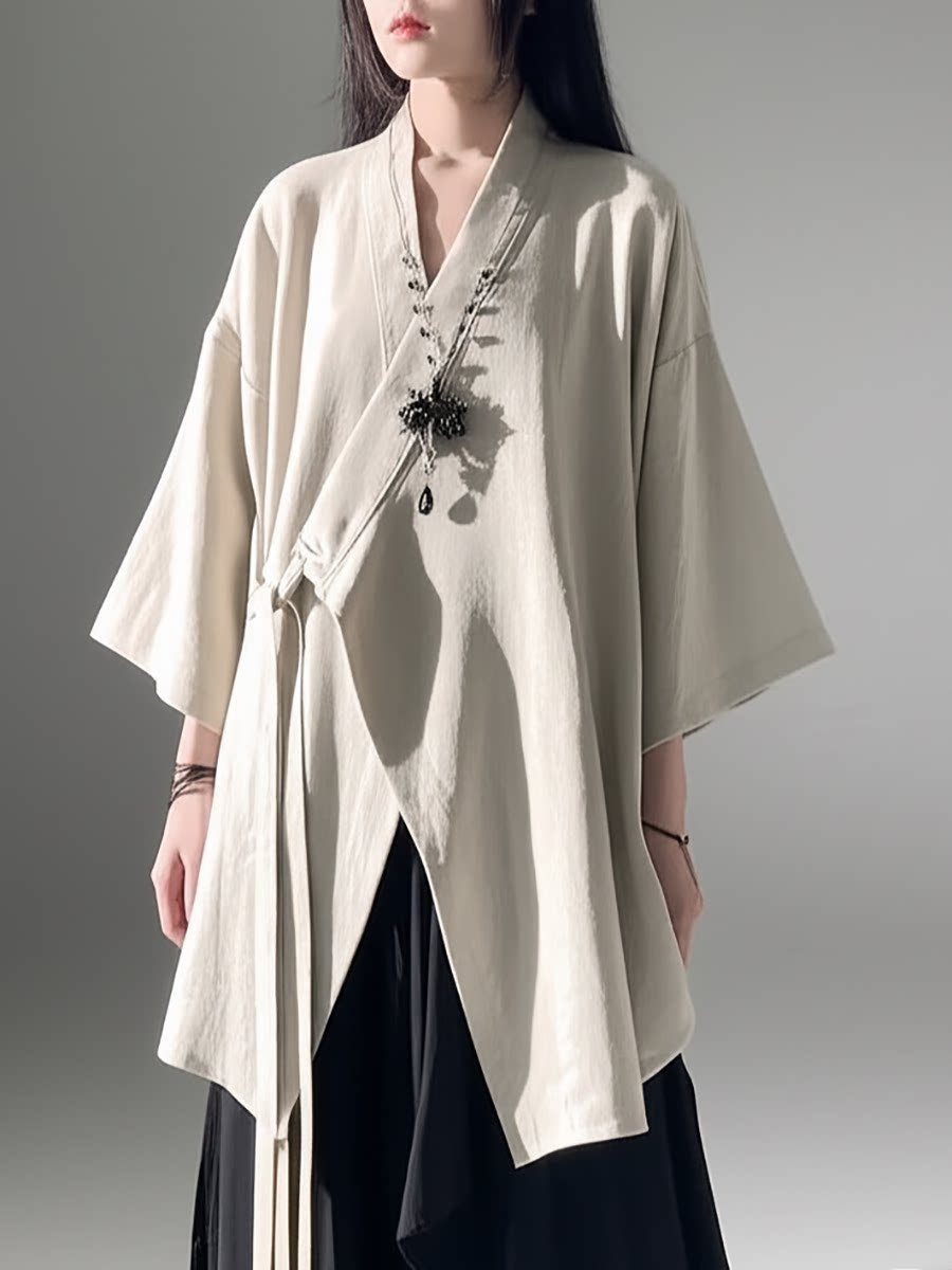 Neutral-style Niche-design Belted Trench Coat