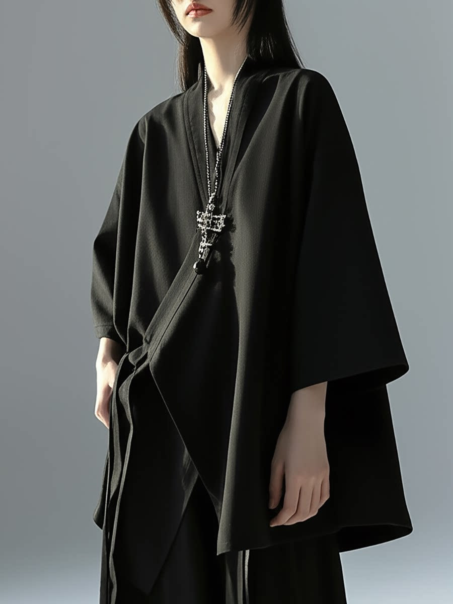 Neutral-style Niche-design Belted Trench Coat