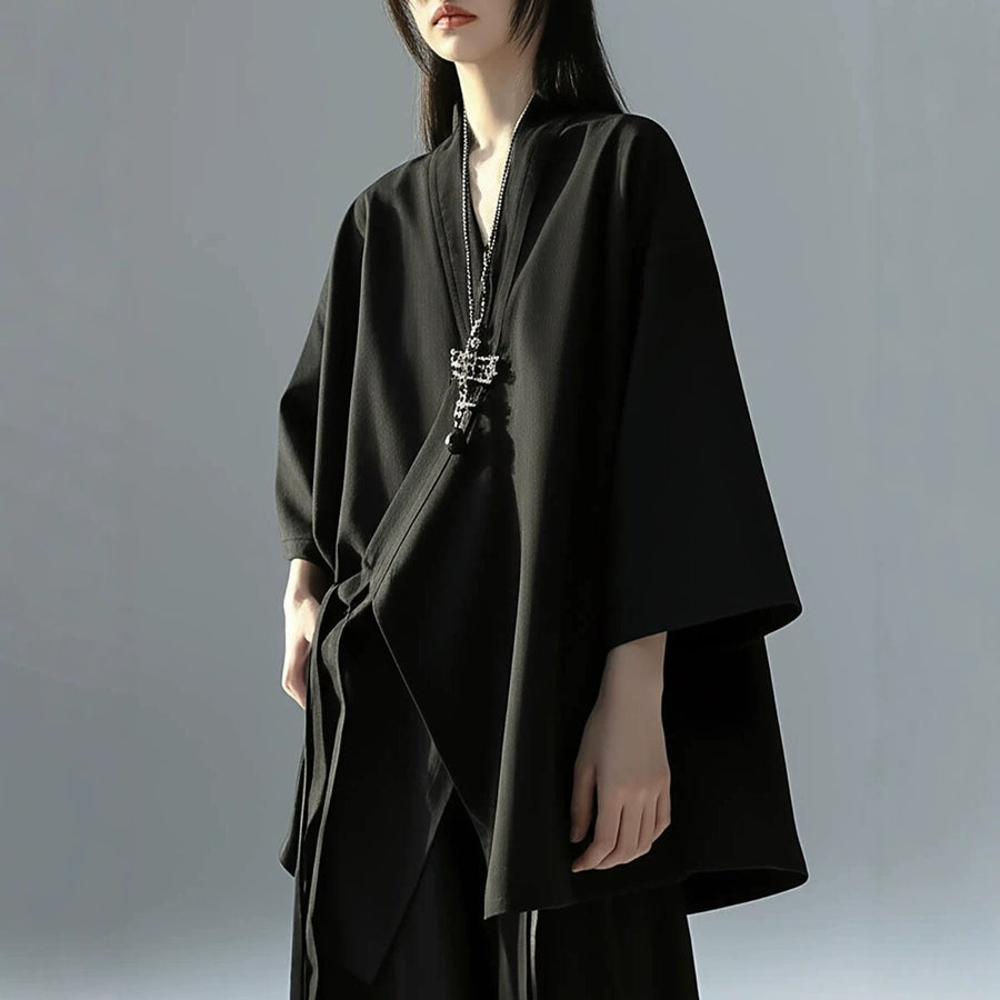 Neutral-style Niche-design Belted Trench Coat