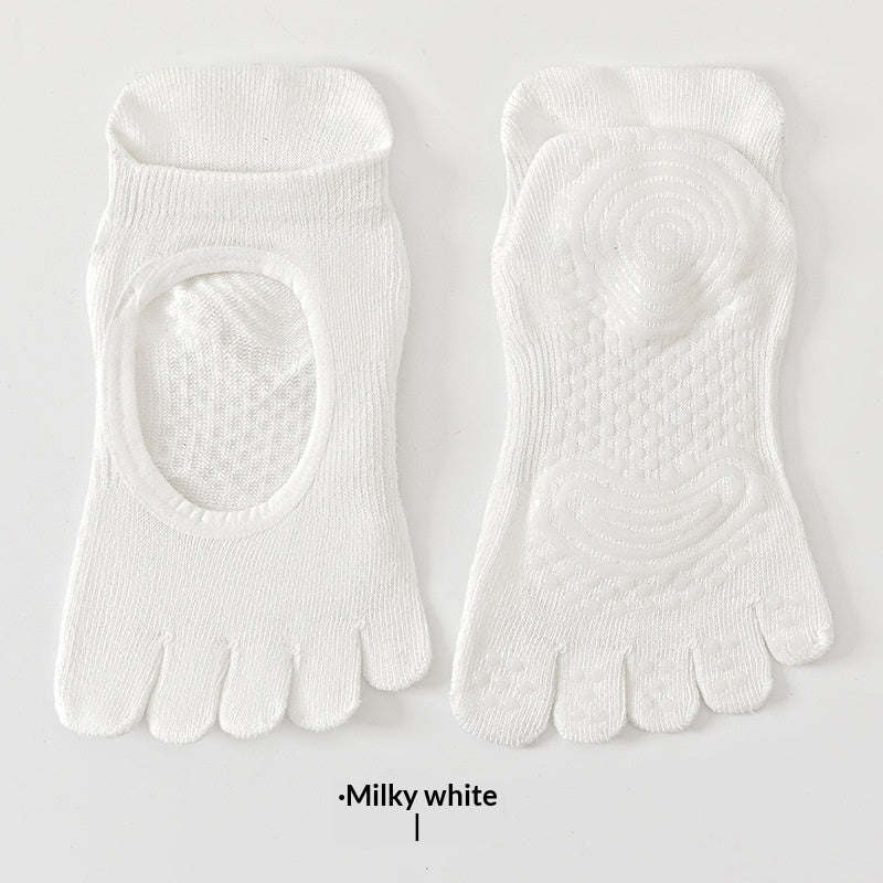 SpringSummer Women's Toe Yoga Socks with Cutout Heels