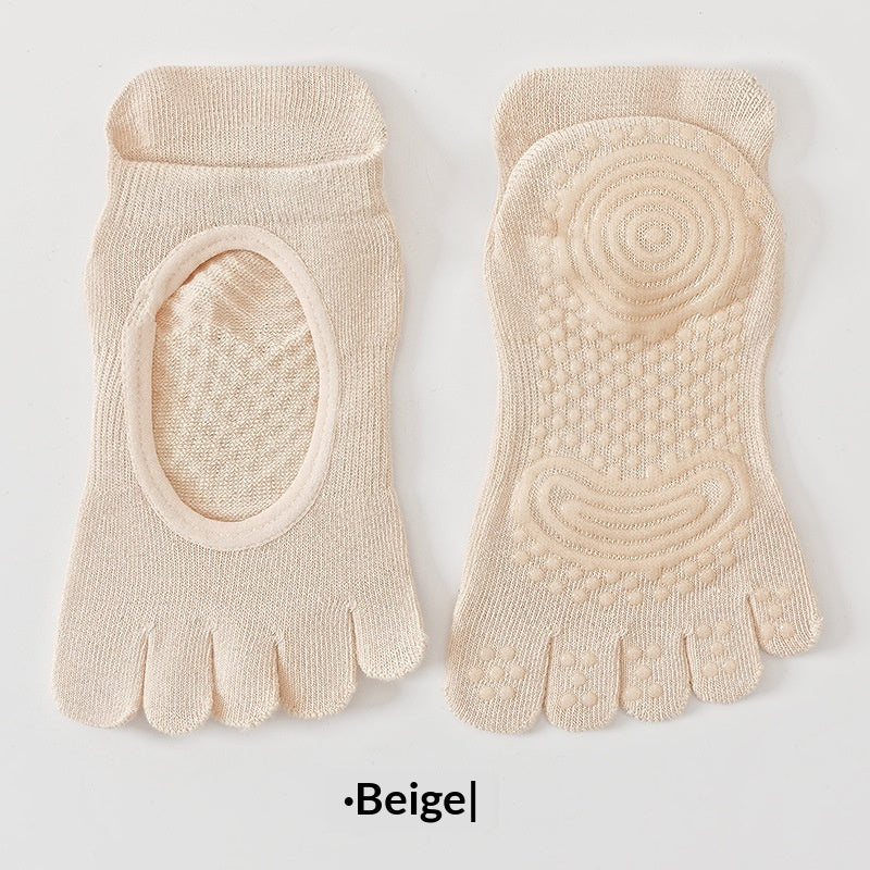SpringSummer Women's Toe Yoga Socks with Cutout Heels