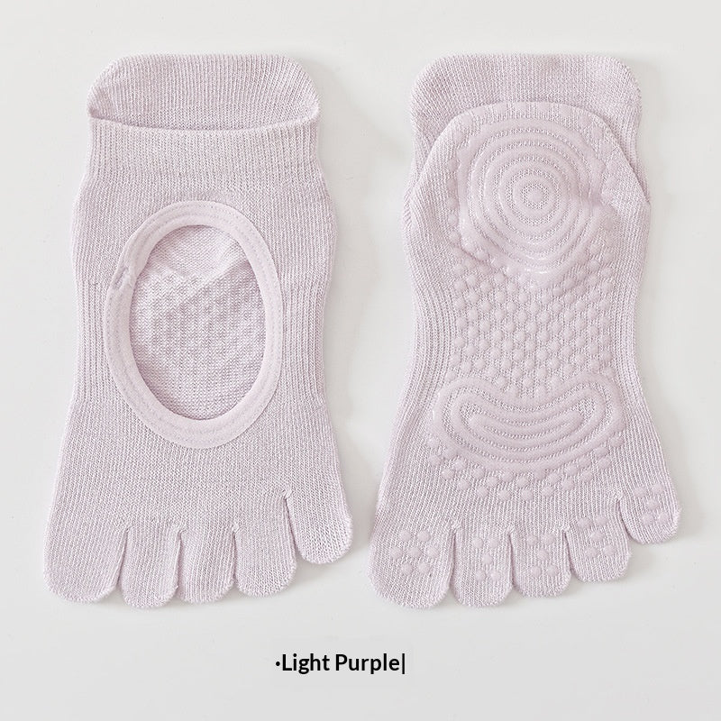 SpringSummer Women's Toe Yoga Socks with Cutout Heels