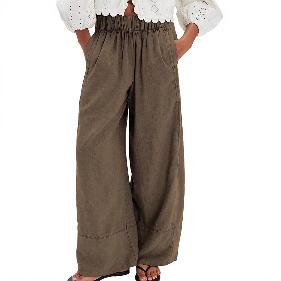 Minimalist Panel Design Wide Leg Pants for Casual Wear