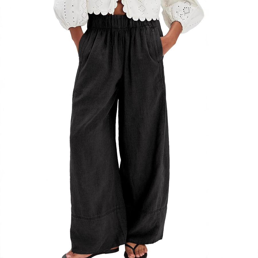 Minimalist Panel Design Wide Leg Pants for Casual Wear