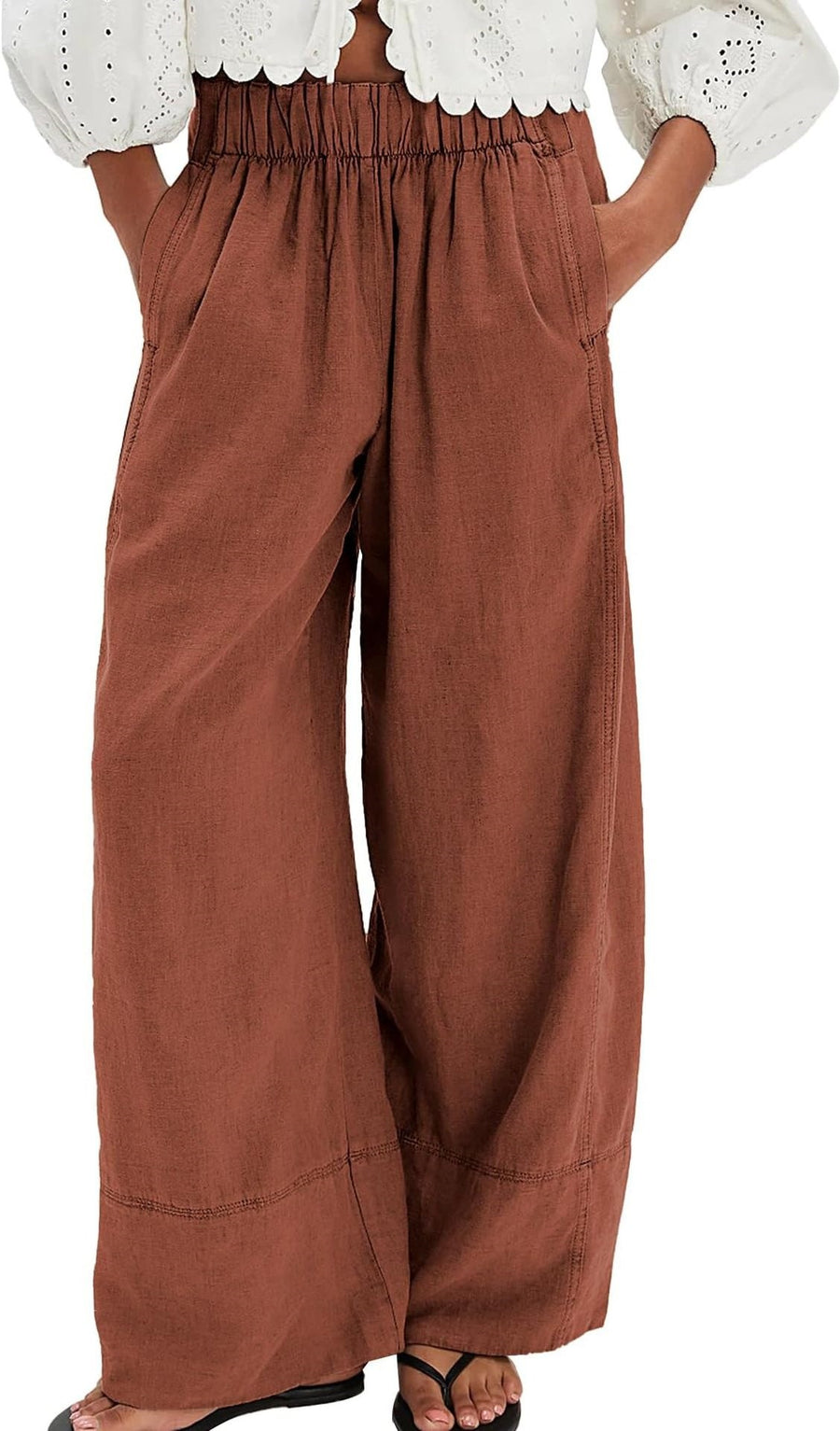 Minimalist Panel Design Wide Leg Pants for Casual Wear