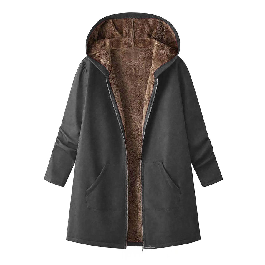 Stylish Vest With Hood Coat Print Dress - Women's Maxi Dress