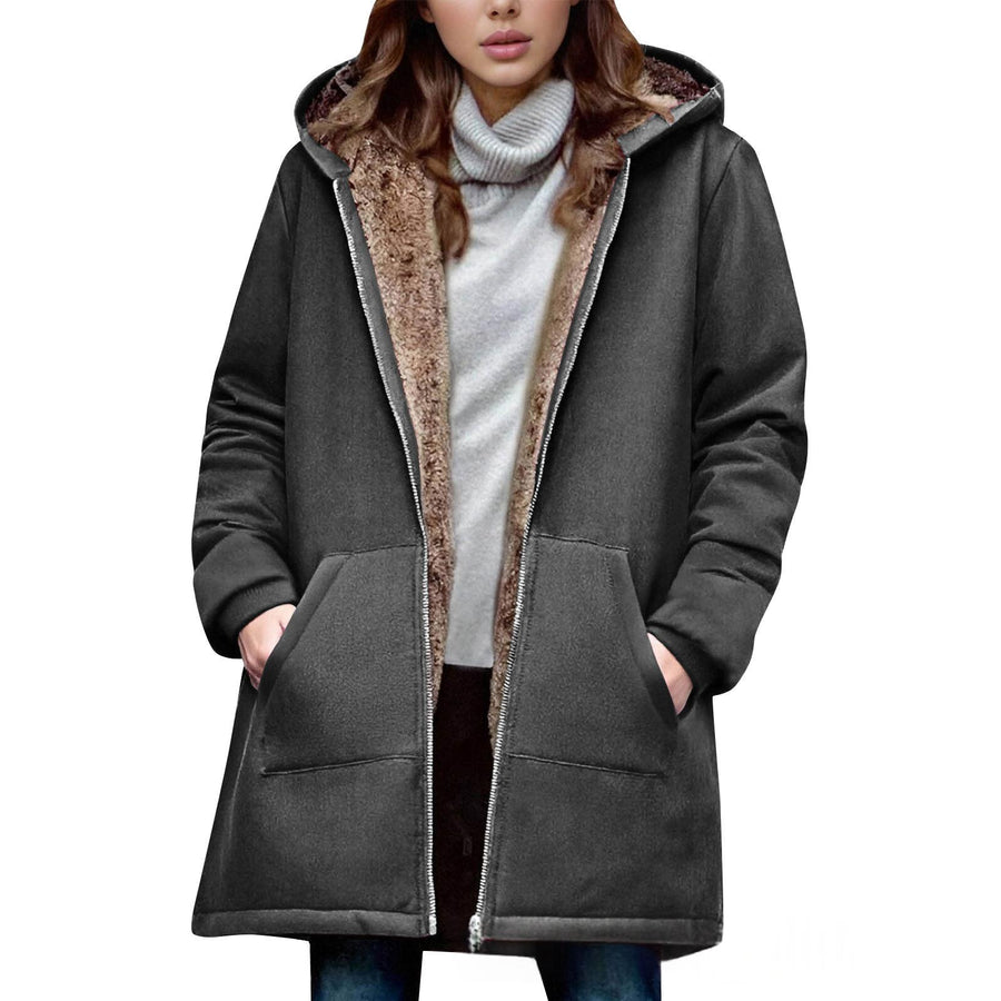 Stylish Vest With Hood Coat Print Dress - Women's Maxi Dress