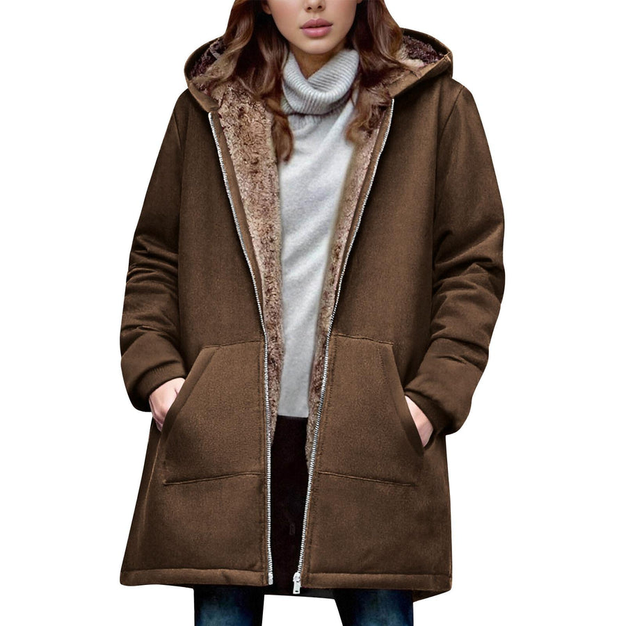 Stylish Vest With Hood Coat Print Dress - Women's Maxi Dress