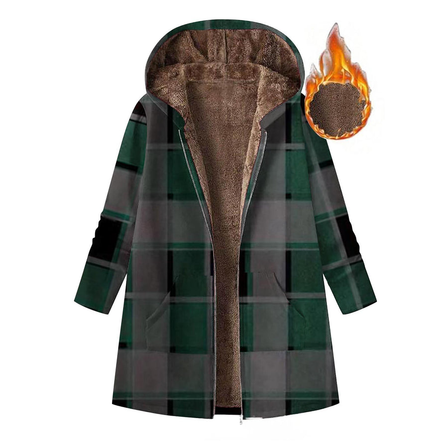 Stylish Vest With Hood Coat Print Dress - Women's Maxi Dress