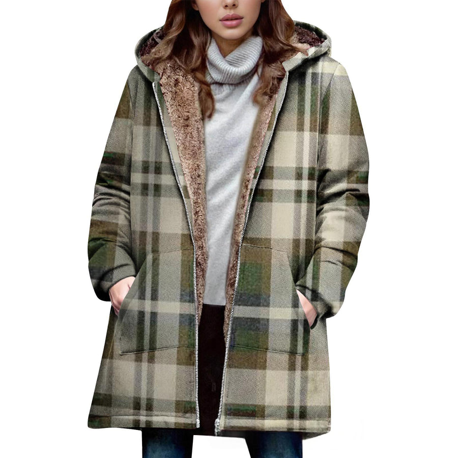 Stylish Vest With Hood Coat Print Dress - Women's Maxi Dress
