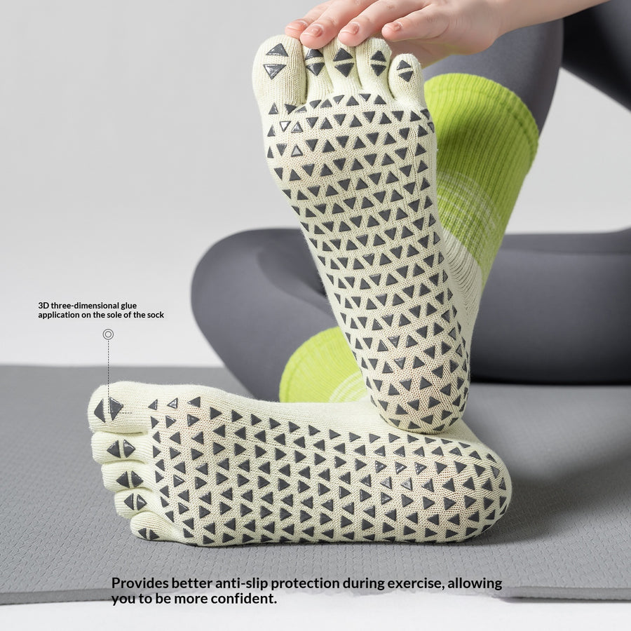 Five-Finger Yoga Socks for Women - Non-Slip for Pilates