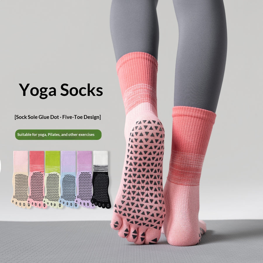 Five-Finger Yoga Socks for Women - Non-Slip for Pilates