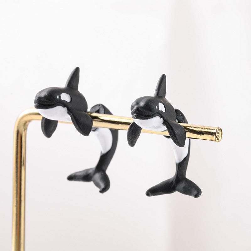 New Hip-hop Rock Dolphin Stud Earrings for Trendy Style