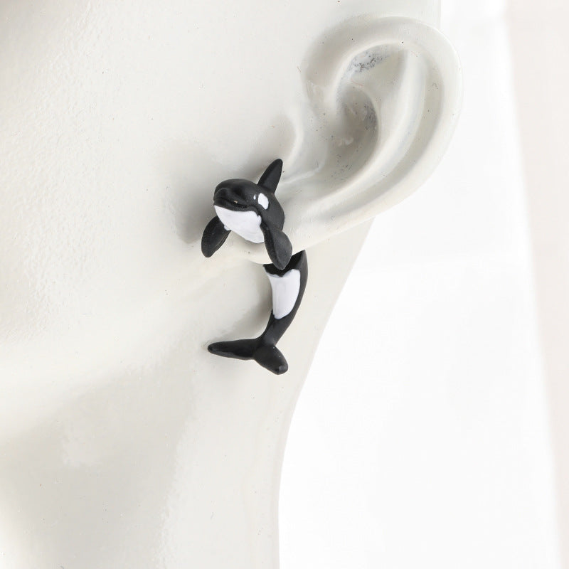 New Hip-hop Rock Dolphin Stud Earrings for Trendy Style