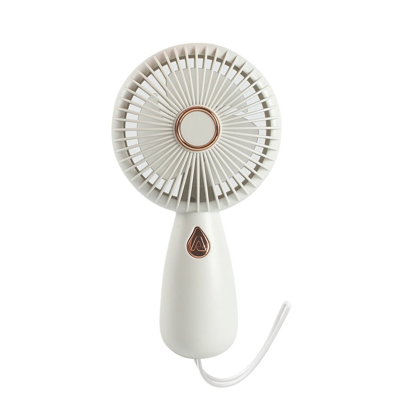 USB-Charged Mini Handheld Fan with LED - Perfect for Summer