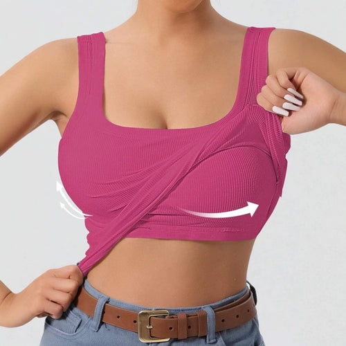 Womens One-Piece Underwear Vest With Built-In Pads