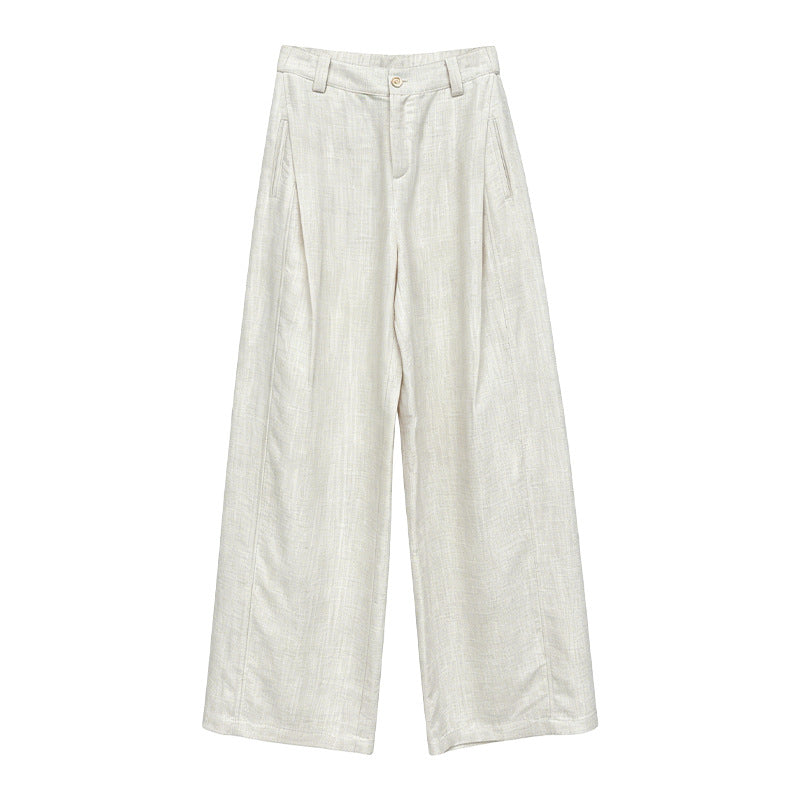 Womens Tencel Linen Wide-leg Pants for Effortless Style