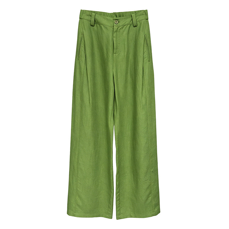 Womens Tencel Linen Wide-leg Pants for Effortless Style
