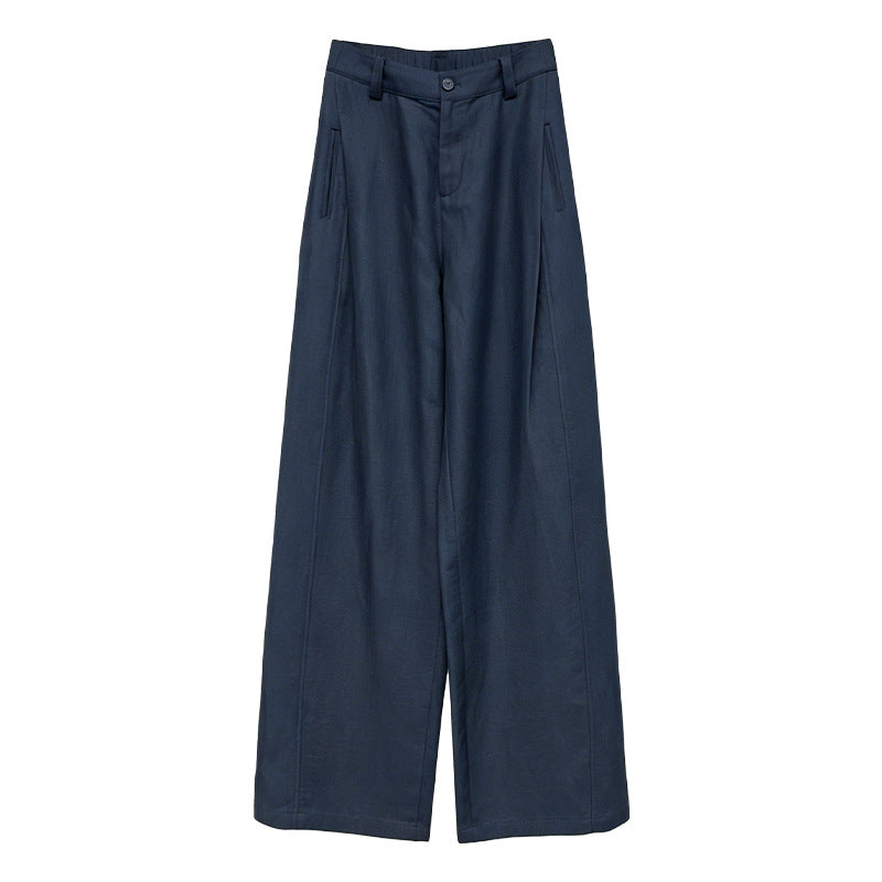 Womens Tencel Linen Wide-leg Pants for Effortless Style