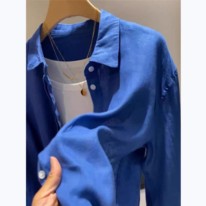 Womens French-style White Linen Shirt for Effortless Elegance