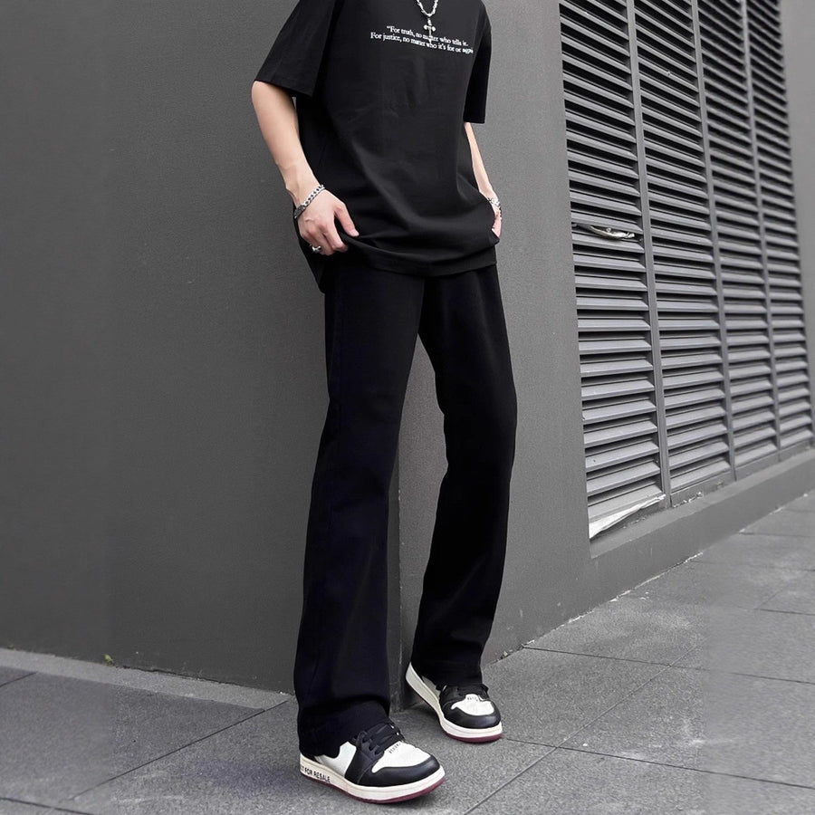 Niche Streetwear High-rise Stretch Slim-fit Bootcut Jeans