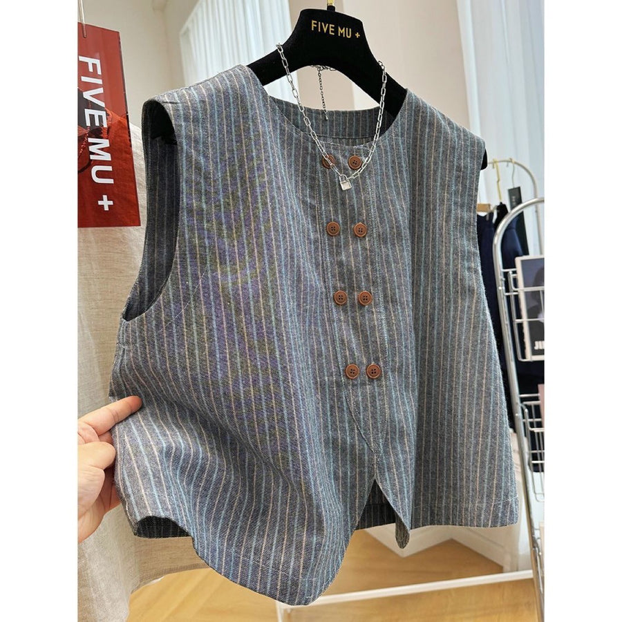Stylish Sleeveless Cropped Outerwear Vest for Women