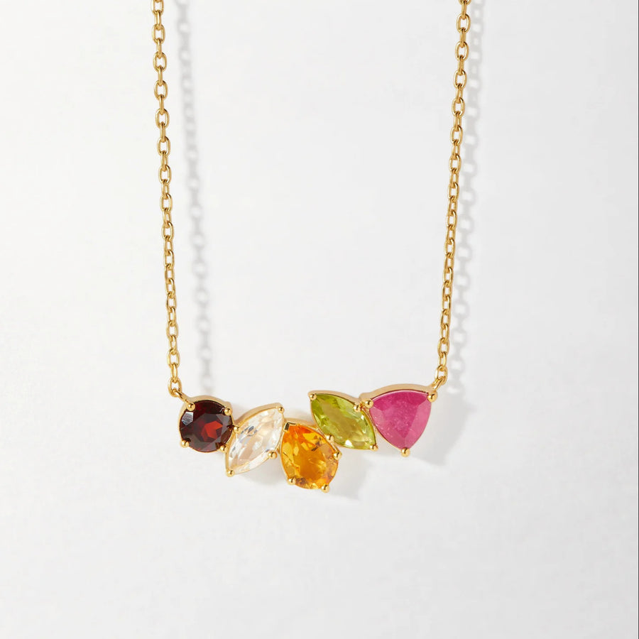 Niche Ruby Clavicle Necklace for Women - Elegant Pendant Necklace