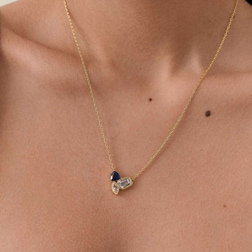 Niche Ruby Clavicle Necklace for Women - Elegant Pendant Necklace