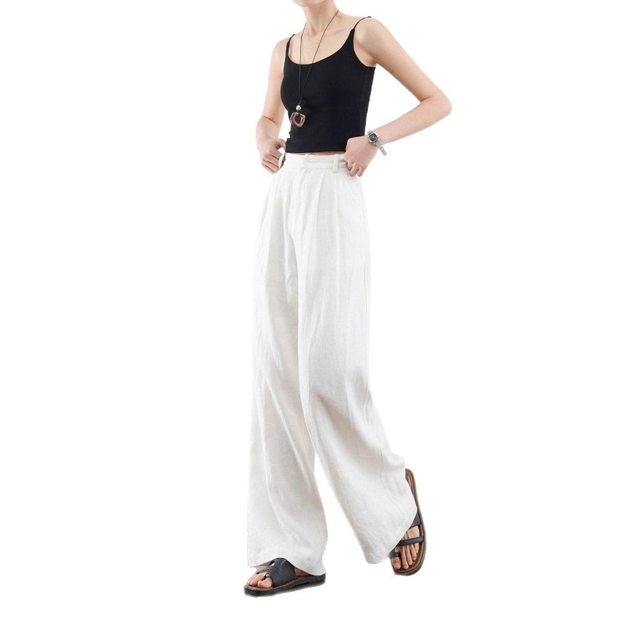 Linen Breathable Thin Wide-leg Trousers for Effortless Style