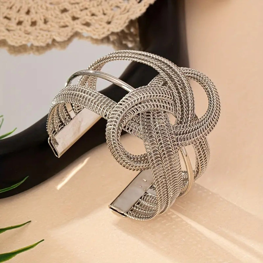 Womens Personalized Fashionable Mesh Bracelet with Wire Wrapping