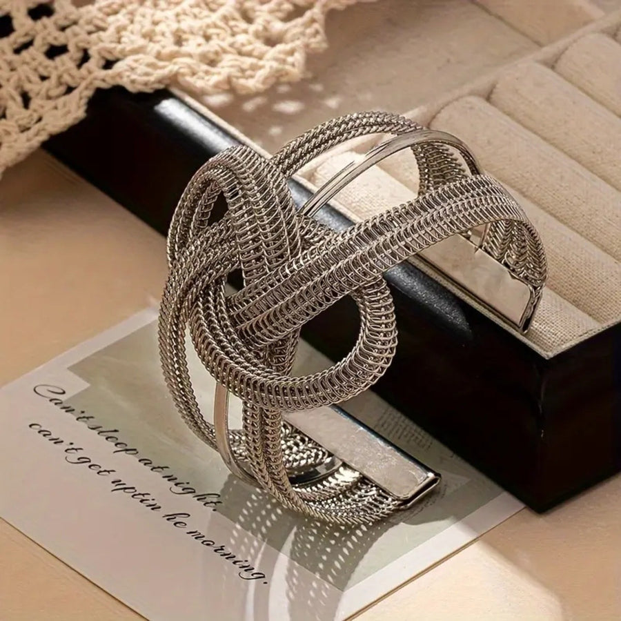 Womens Personalized Fashionable Mesh Bracelet with Wire Wrapping