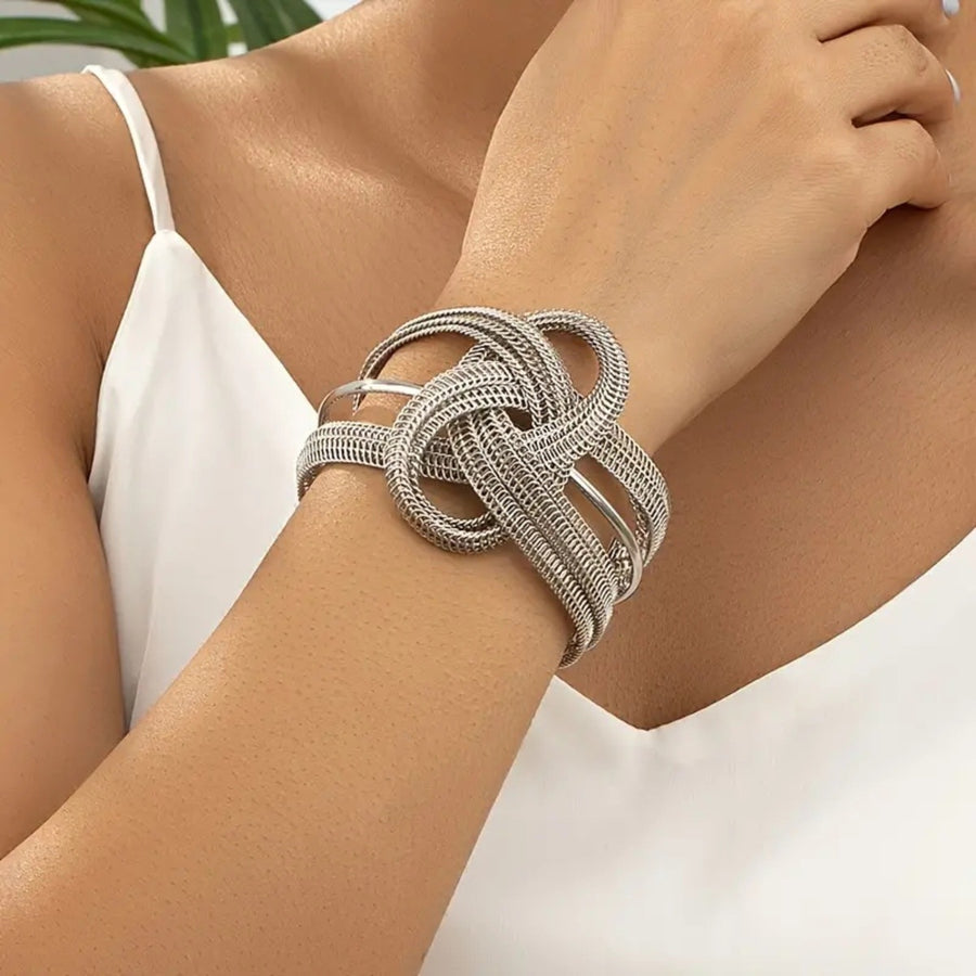 Womens Personalized Fashionable Mesh Bracelet with Wire Wrapping