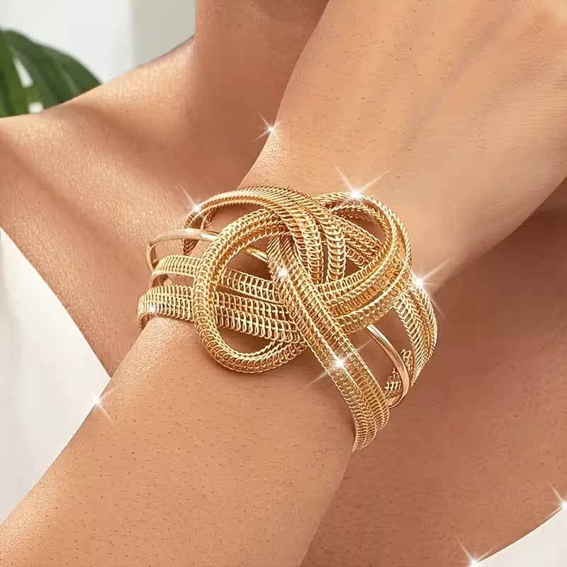 Womens Personalized Fashionable Mesh Bracelet with Wire Wrapping