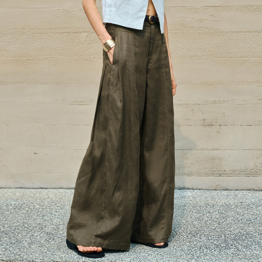 Womens Springsummer Three-dimensional Tailoring Relaxed Long Pants