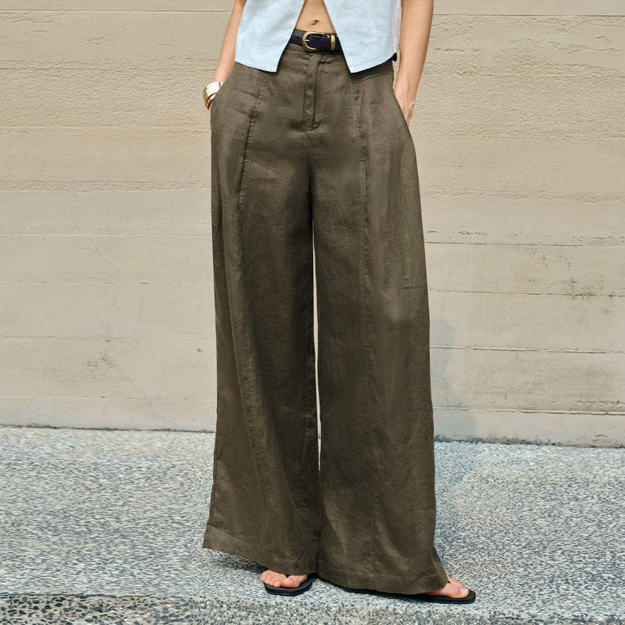 Womens Springsummer Three-dimensional Tailoring Relaxed Long Pants