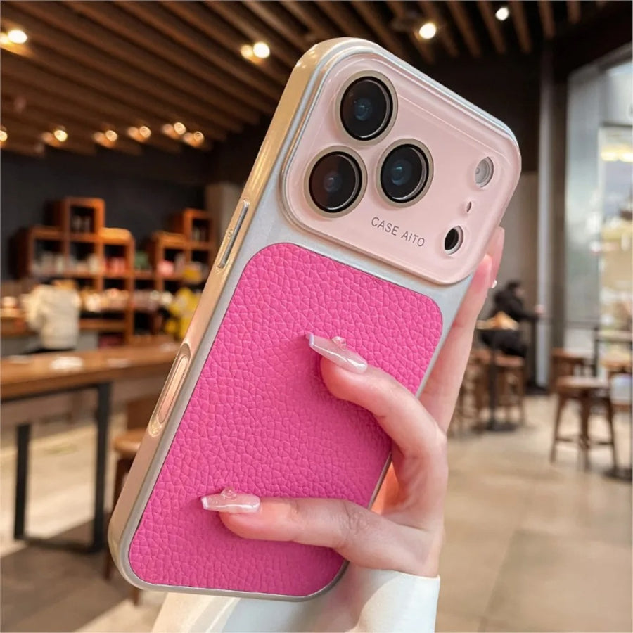 Lychee-pattern Phone Case with Full-body Coverage