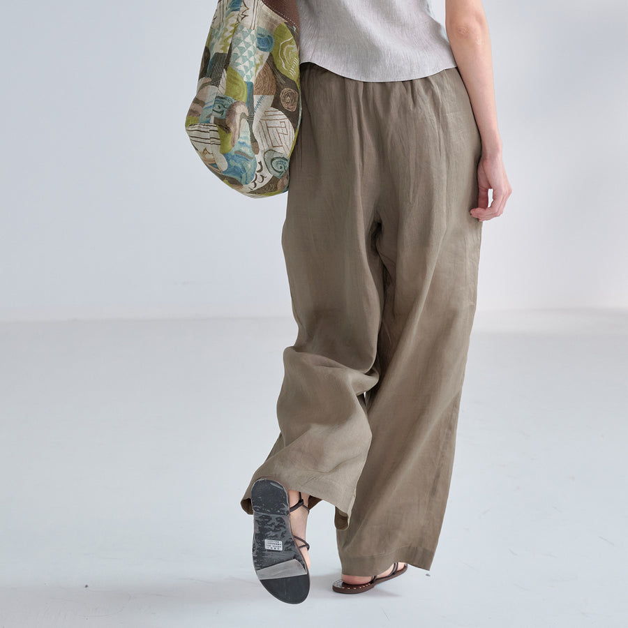 High-waisted Yamamoto-style Relaxed-fit Wide Leg Pants