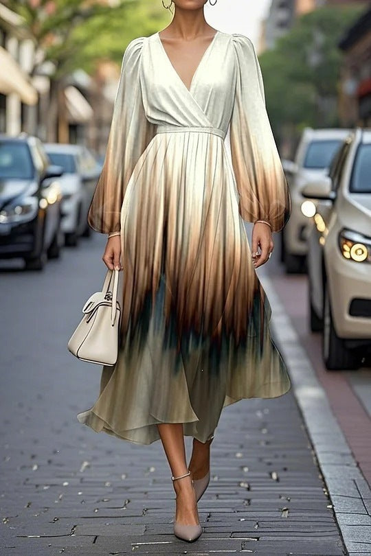 Stylish Printed Casual Womens Long Dress for Every Occasion