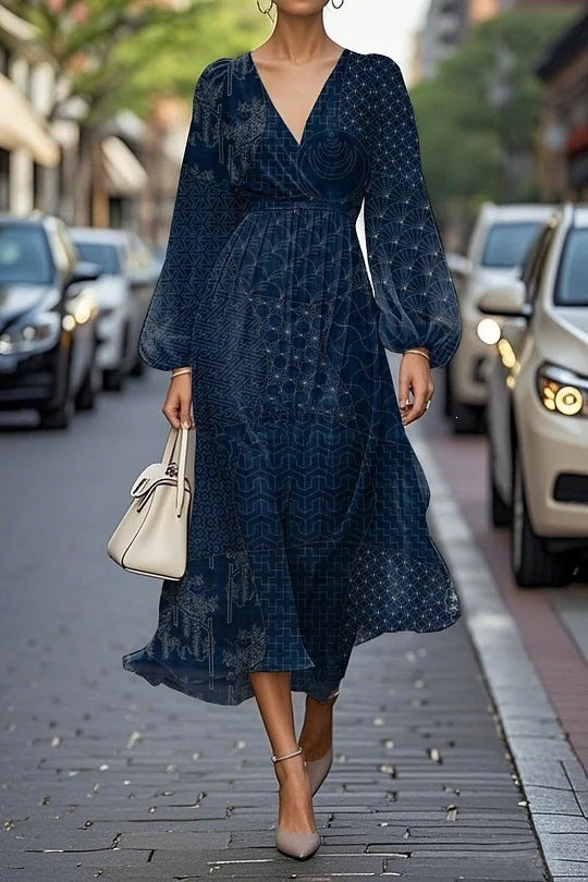 Stylish Printed Casual Womens Long Dress for Every Occasion
