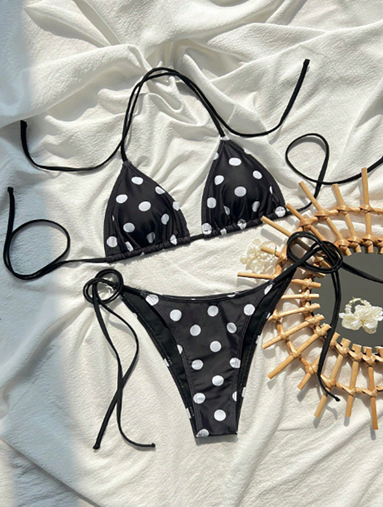 Womens Two-piece Swimsuit, Lace-up Sexy Bikini for Hot Springs